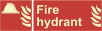 FIRE HYDRANT - ETTERLYSENDE PVC SKILT