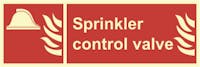SPRINKLER CONTROL VALVE - ETTERLYSENDE PVC SKILT