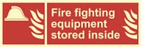 FIRE FIGHTING EQUIPMENT STORED INSIDE - ETTERLYSENDE PVC SKILT
