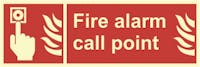 FIRE ALARM CALL POINT - ETTERLYSENDE PVC SKILT