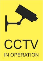 CCTV IN OPERATION - ETTERLYSENDE PVC SKILT