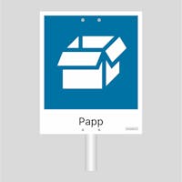 PAPP - SKILT FOR STOLPE