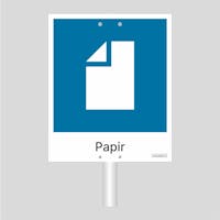 PAPIR - SKILT FOR STOLPE