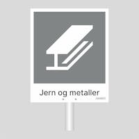 JERN OG METALLER - SKILT TIL STOLPE