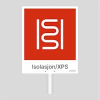 ISOLASJON/XPS - SKILT TIL STOLPE