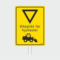 VIKEPLIKT FOR HJULLASTER SKILT