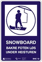 SNOWBOARD FOT LØS - ALUMINIUMKOMPOSITT SKILT