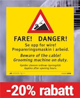 FARE DANGER - ALUMINIUMKOMPOSITT SKILT