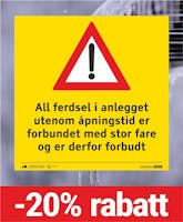 ALL FERDSEL I ANLEGGET - ALUMINIUMKOMPOSITT SKILT