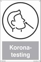 KORONA-TESTING - HVIT PVC SKILT
