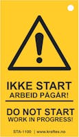 Ikke start-Do not start GUL 70x40 m/Magnet