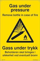 GAS UNDER TRYKK BEHOLDERE - GUL PVC
