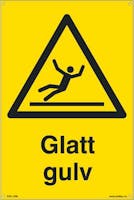 GLATT GULV - GUL PVC SKILT