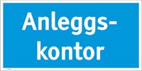 ANLEGGSKONTOR 333X666MM - HVIT PVC SKILT