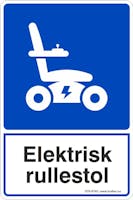 ELEKTRISK RULLESTOL -  SKILT