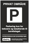 PARKERING BEBOERE SKILT - GOD