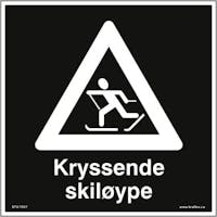 SKILT KRYSSENDE SKILØYPE - SKILT