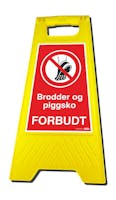 GATEBUKK BRODDER/PIGGSKO FORBUDT- SOLID HARDPLAST SKILT
