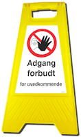 GATEBUKK ADGANG FORBUDT - SOLID HARDPLAST