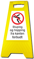 GATEBUKK STUPING HOPPING FRA KANTEN FORBUDT - SOLID HARDPLAST